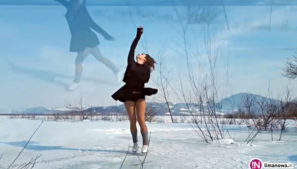 Widowiskowy taniec na łyżwach w wykonaniu młodej limanowianki (wideo) - zdjęcie 1