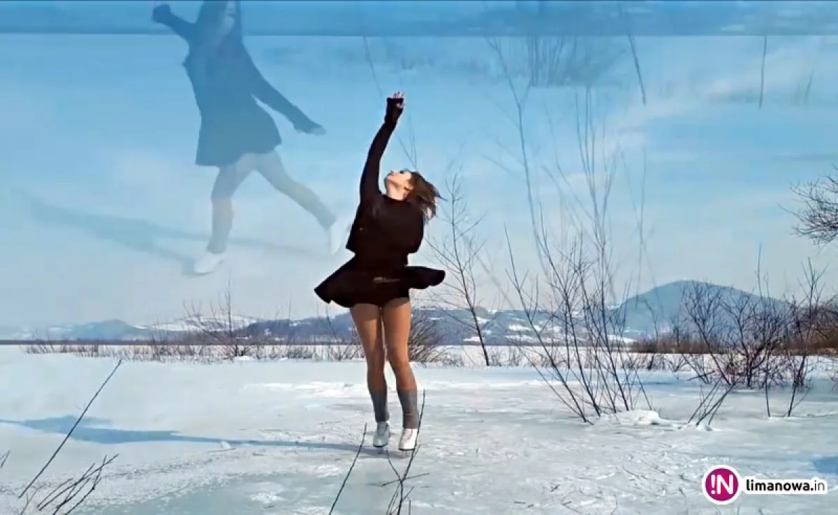 Widowiskowy taniec na łyżwach w wykonaniu młodej limanowianki (wideo)