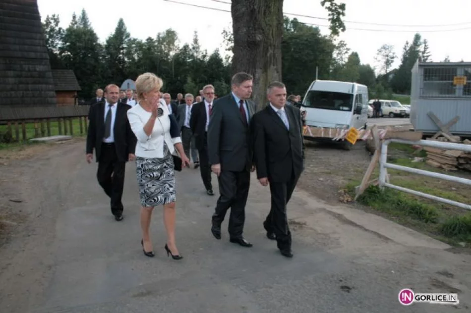 Jerzy Miller na nowo budowanym moście w Libuszy - zdjęcie 4