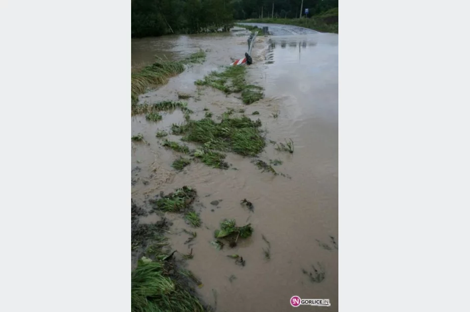 Podtopienia na drodze wojewódzkiej nr 981 k/ Bobowej - LIPIEC - zdjęcie 4