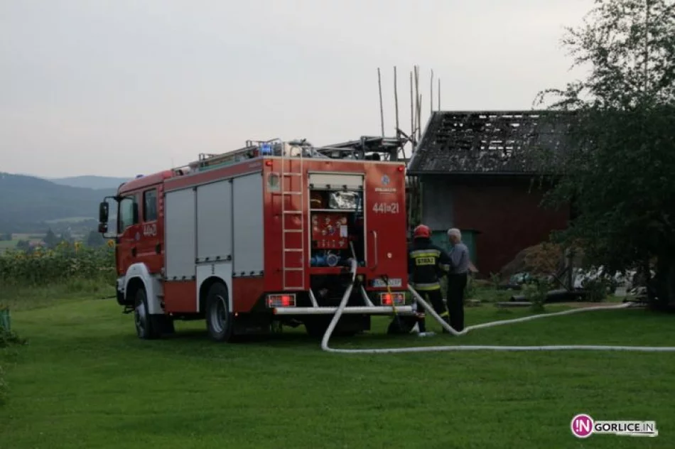 Pożar budynku gospodarczego w Pagorzynie - zdjęcie 19
