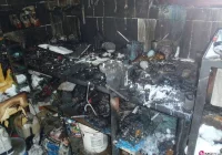 Pożar podczas spawania. Mężczyzna zabrany do szpitala - zdjęcie główne