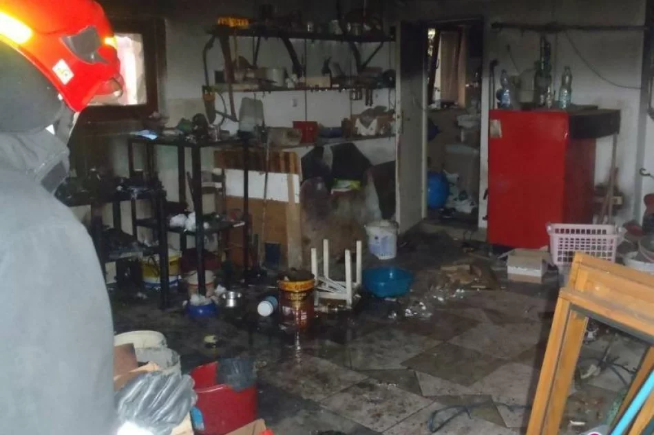 Pożar podczas spawania. Mężczyzna zabrany do szpitala - zdjęcie 3