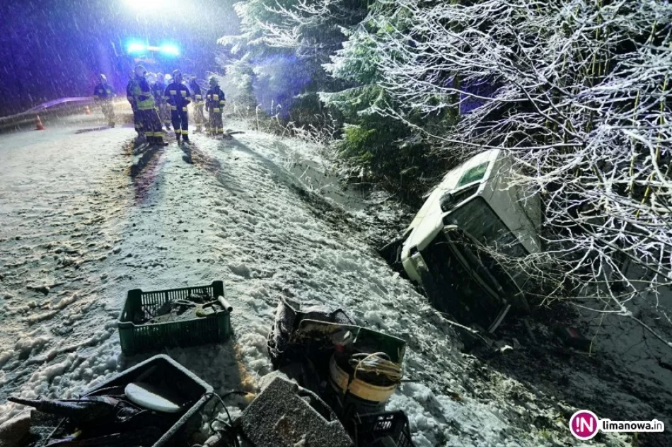 Dwie kolizje w kilkanaście minut i dwie osoby w szpitalu. Trudne warunki na drogach - zdjęcie 4