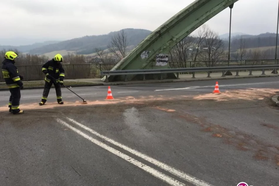 Samochód uderzył w bariery mostu - zdjęcie 2
