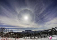Silny wiatr - ostrzeżenie IMiGW. Halo widoczne na niebie - zdjęcie główne