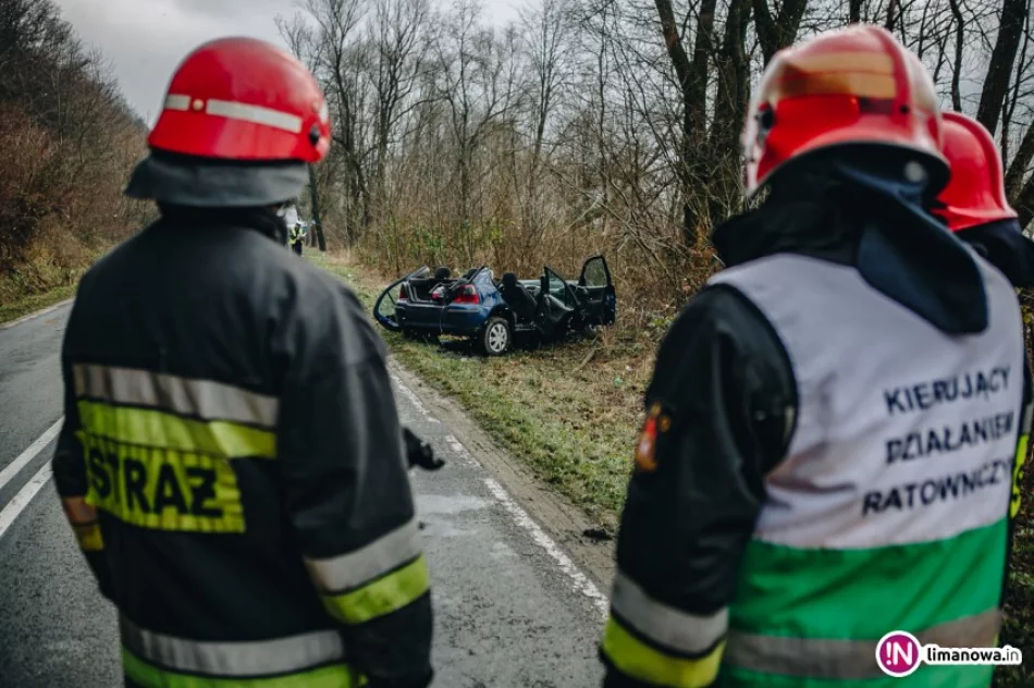 Strażacy wydobywali kierowcę z wraku - zdjęcie 4