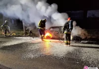 Samochód, który spłonął, wcześniej został skradziony - zdjęcie główne