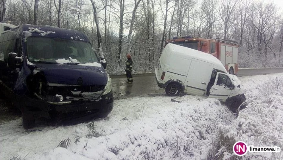 Zderzenie na drodze powiatowej, cztery osoby trafiły do szpitala - zdjęcie 1