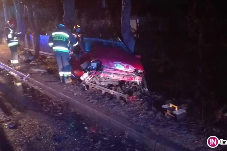 Fiat wypadł z drogi, uderzył w drzewo i ogrodzenie - zdjęcie 3