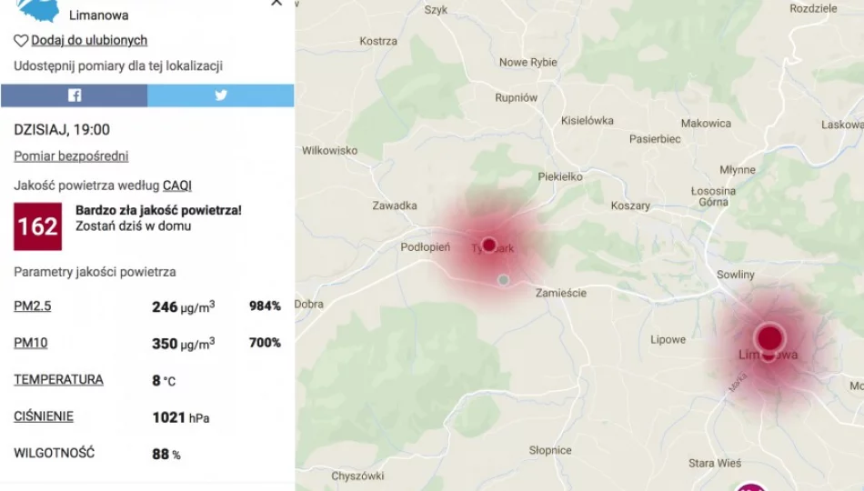 I stopień zagrożenia zanieczyszczeniem powietrza. Wczoraj było gorzej niż w Krakowie - zdjęcie 1