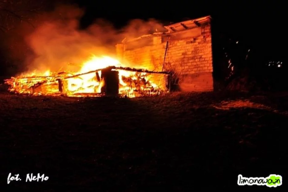 Pożar zabudowań gospodarczych w Nowym Rybiu - zdjęcie 8