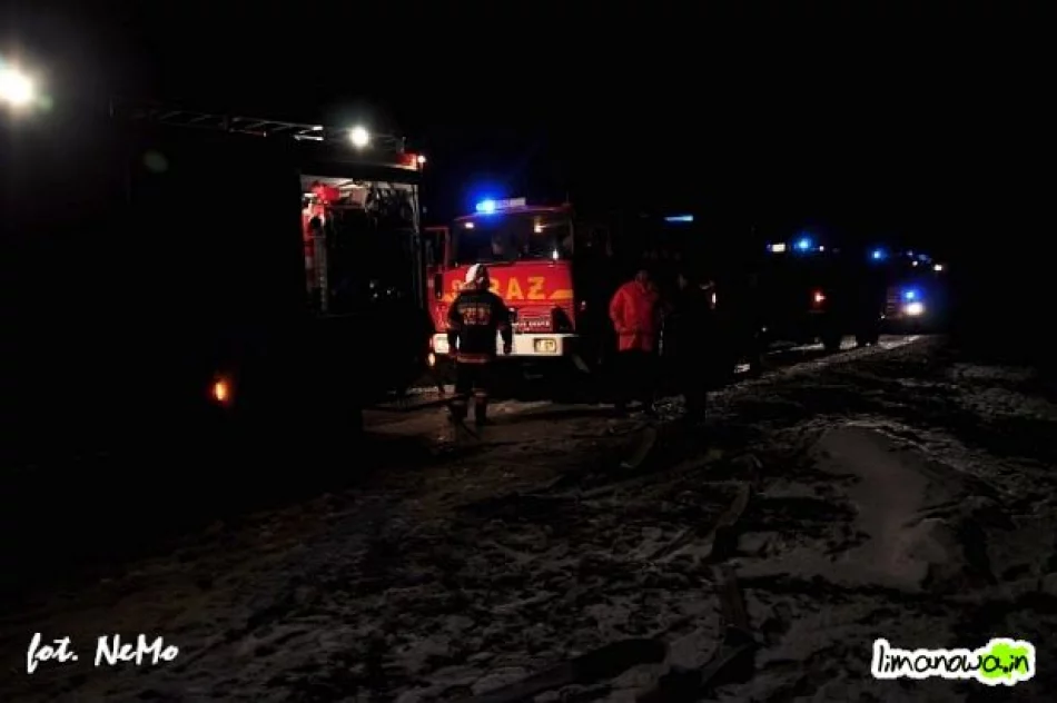 Pożar zabudowań gospodarczych w Nowym Rybiu - zdjęcie 17