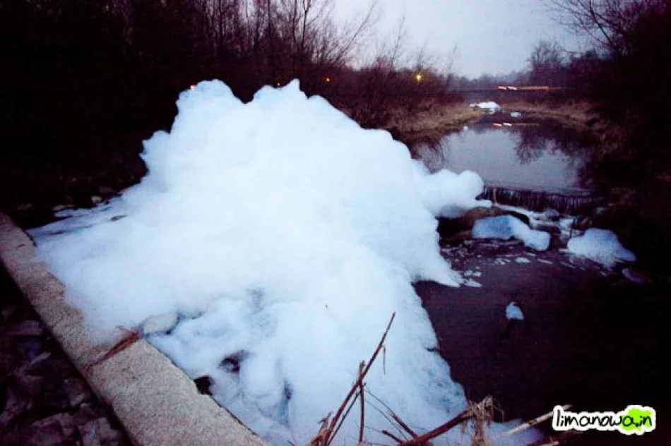 Kilkumetrowa piana na rzece - zdjęcie 2