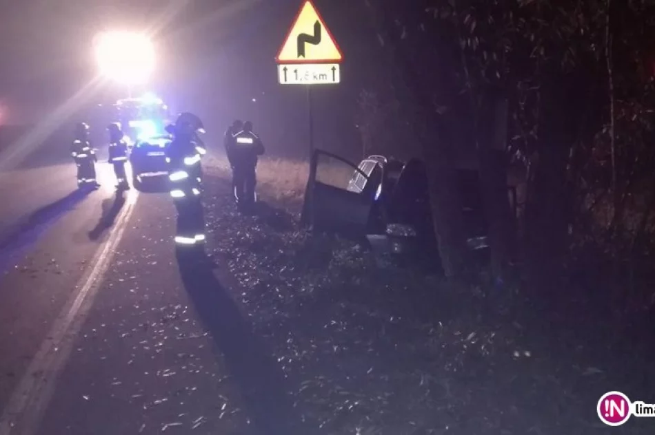 Pięć kolizji. 19-latek wypadł z drogi i uderzył w drzewo - zdjęcie 2