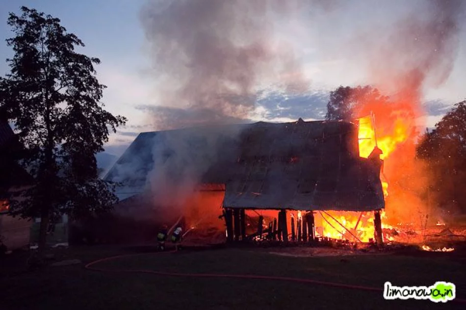 Duży pożar w Słopnicach (zdjęcia i filmik) - zdjęcie 15