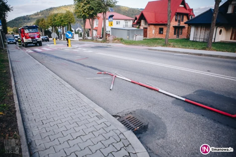 Pijany kierowca wjechał na chodnik i uderzył w bariery - zdjęcie 4