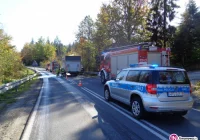 Spłonęła komora silnika i kabina ciężarówki - zdjęcie główne