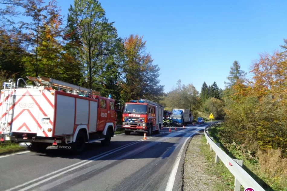 Spłonęła komora silnika i kabina ciężarówki - zdjęcie 2