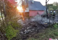 Spłonęła altana, zagrożony był dom - zdjęcie główne