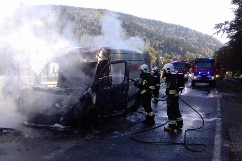 Zapalił się samochód firmy kurierskiej - zdjęcie 3