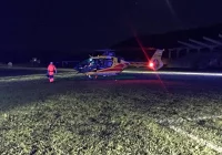 Wypadek na torze. Poszkodowany mężczyzna zabrany przez LPR - zdjęcie główne