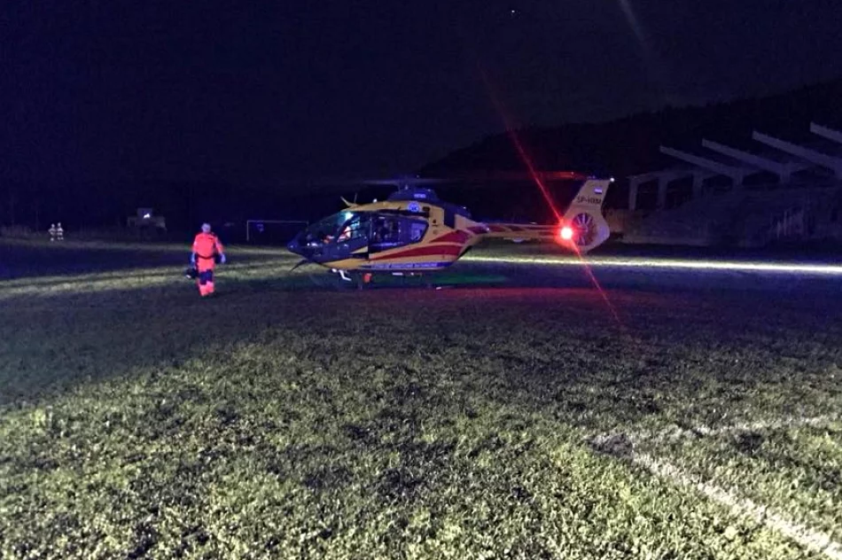 Wypadek na torze. Poszkodowany mężczyzna zabrany przez LPR - zdjęcie 5