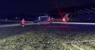 Wypadek na torze. Poszkodowany mężczyzna zabrany przez LPR - zdjęcie 5