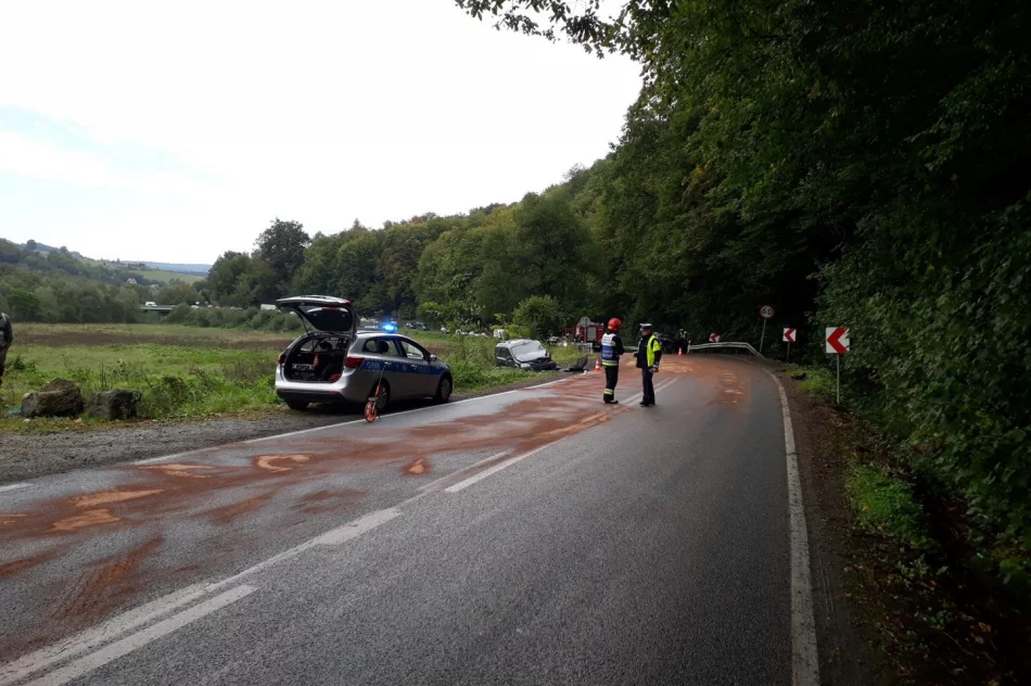 Trzy osoby trafiły do szpitala po zderzeniu na drodze wojewódzkiej - zdjęcie 2