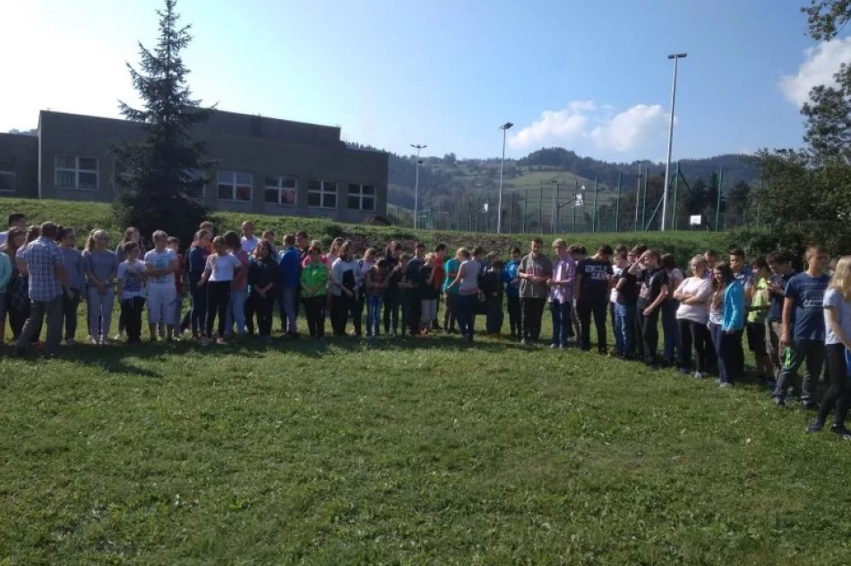 Próbna ewakuacja - ZESPÓŁ SZKOLONO - PRZEDSZKOLNY NR 4 W LIMANOWEJ - zdjęcie 3