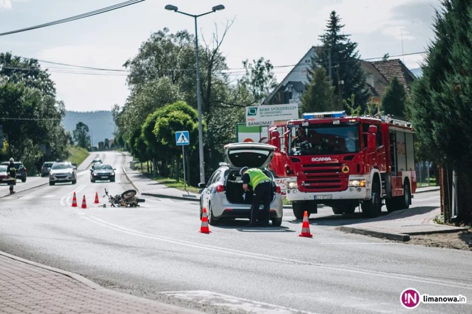 Zderzenie samochodu z motocyklem - zdjęcie 3