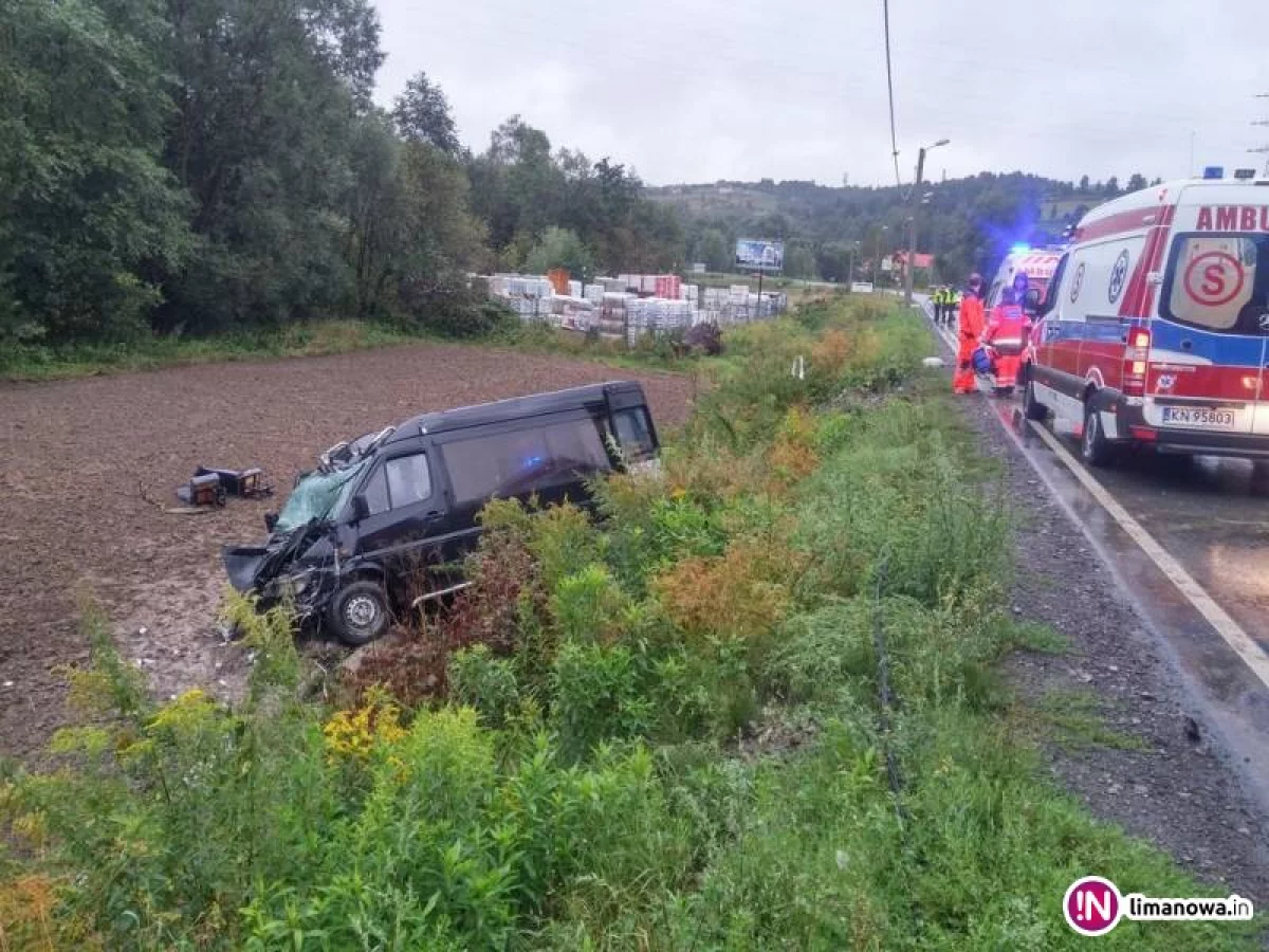 Jedna osoba nie żyje, sześć jest rannych. Wracali z wesela w Limanowej