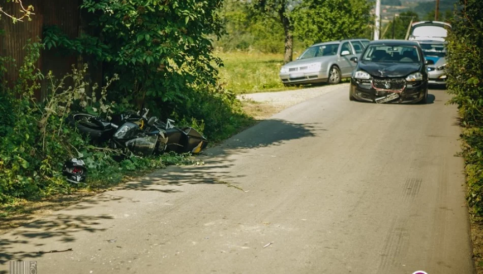 27-letni motocyklista w szpitalu z licznymi obrażeniami - zdjęcie 1