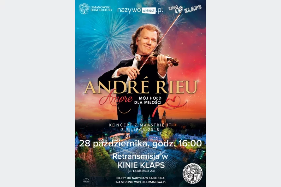 André Rieu „Amore – mój hołd dla miłości” – koncert holenderskiego wirtuoza skrzypiec na ekranie kina Klaps - zdjęcie 2
