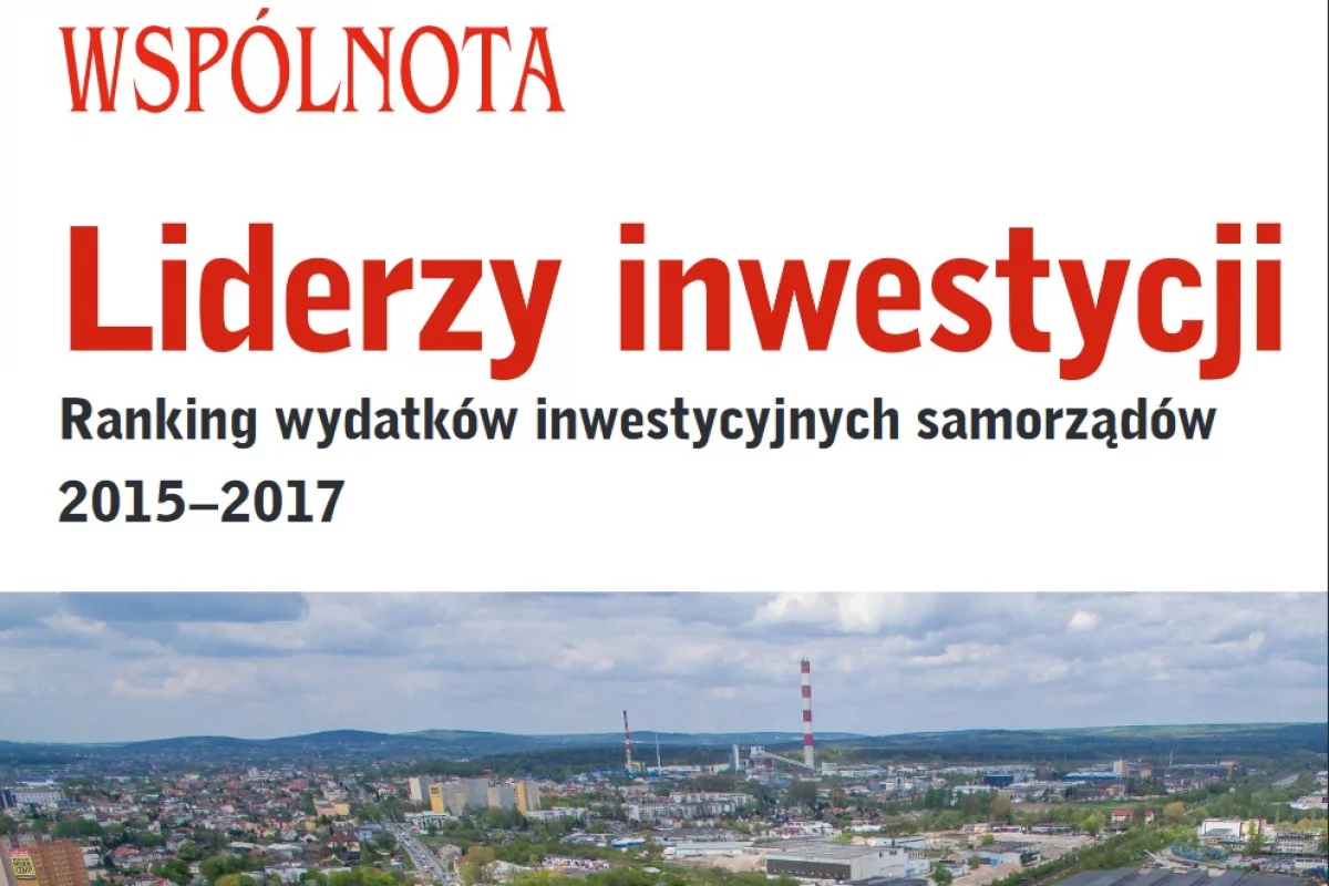 AWANS LIMANOWEJ w ogólnopolskim rankingu wydatków inwestycyjnych