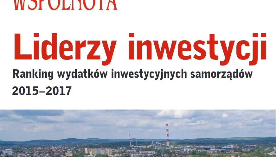 AWANS LIMANOWEJ w ogólnopolskim rankingu wydatków inwestycyjnych - zdjęcie 1