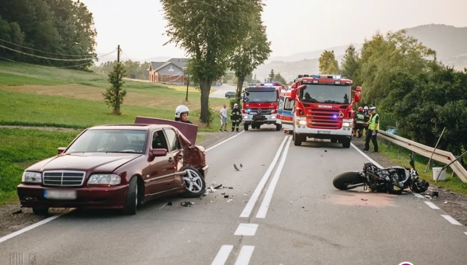 51-letni motocyklista trafił do szpitala w Krakowie - zdjęcie 1