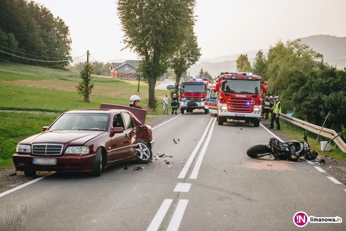 51-letni motocyklista trafił do szpitala w Krakowie