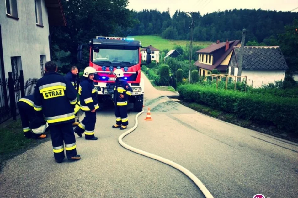 Pożar budynku gospodarczego - 35 strażaków w akcji - zdjęcie 3