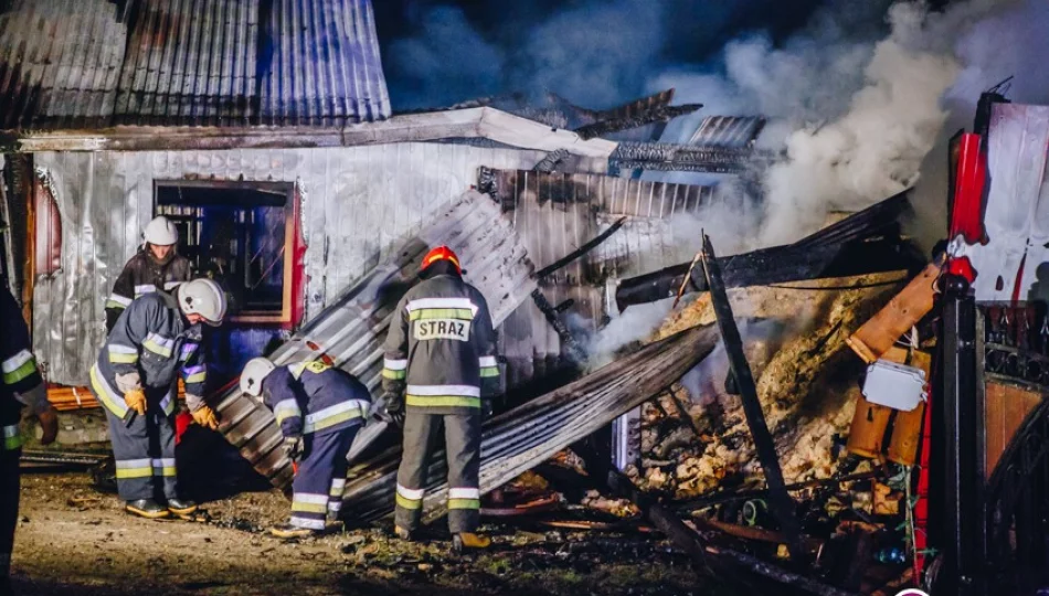 Piorun uderzył w stolarnię. Spłonęły trzy budynki, sprzęt i 30 ton brykietu - zdjęcie 1