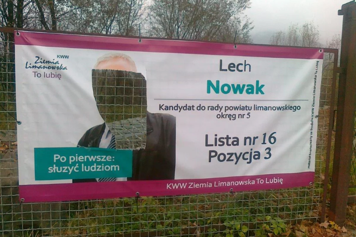 Roznoszono ulotki, niszczono bannery