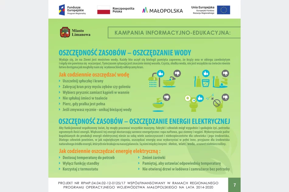 KAMPANIA INFORMACYJNO-EDUKACYJNA DLA MIESZKAŃCÓW MIASTA LIMANOWA W ZAKRESIE OBNIŻENIA NISKIEJ EMISJI - zdjęcie 8