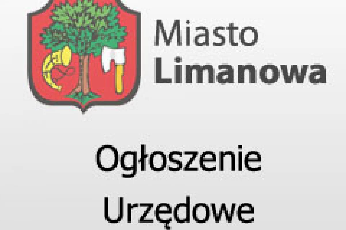 Ogłoszenie Burmistrza Miasta Limanowa z dnia 29.10.2018 roku