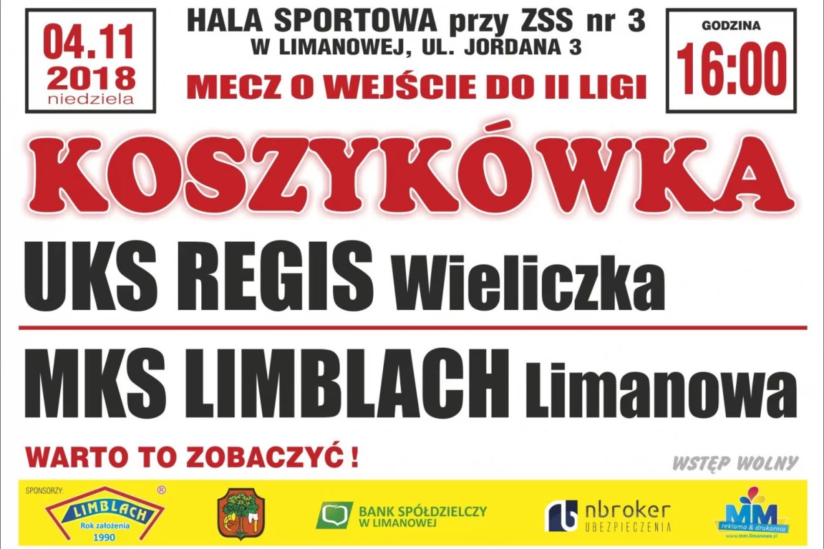 Koszykarze wracają na limanowski parkiet