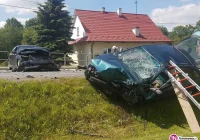 Czołowe zderzenie aut i ogromne korki na 'krajówce' - zdjęcie główne