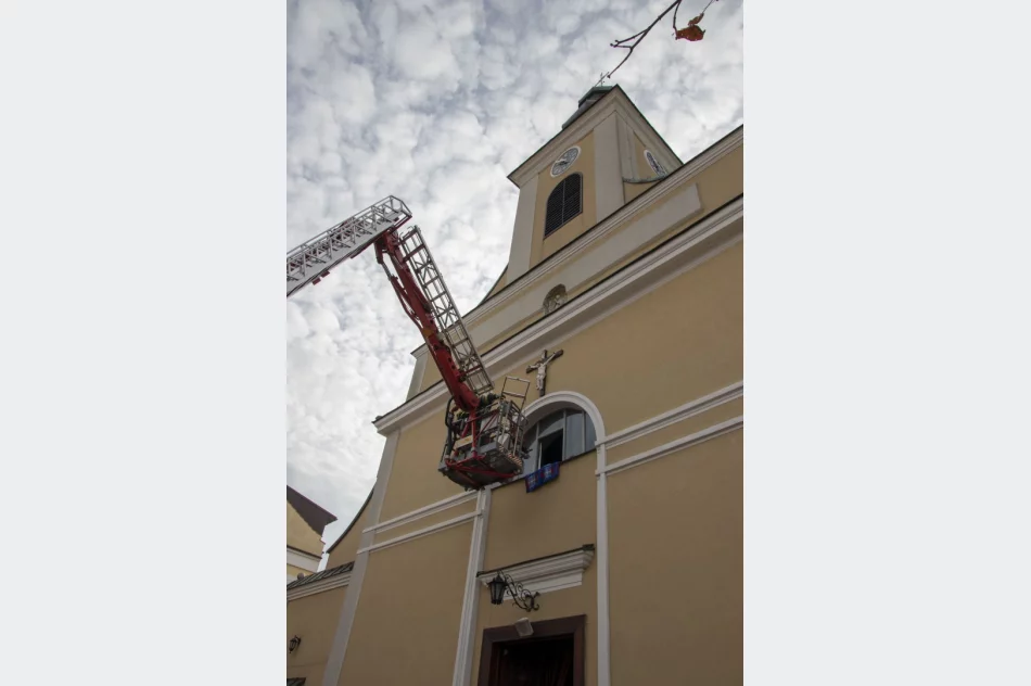 Pożar na wieży kościoła - zdjęcie 2