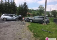 Zderzenie aut na DK 28, dwie osoby w szpitalu - zdjęcie główne