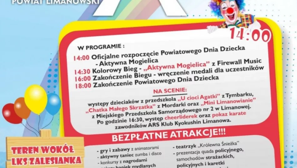 Jutro Powiatowy Dzień Dziecka przy 'aktywnej Mogielicy' - zdjęcie 1