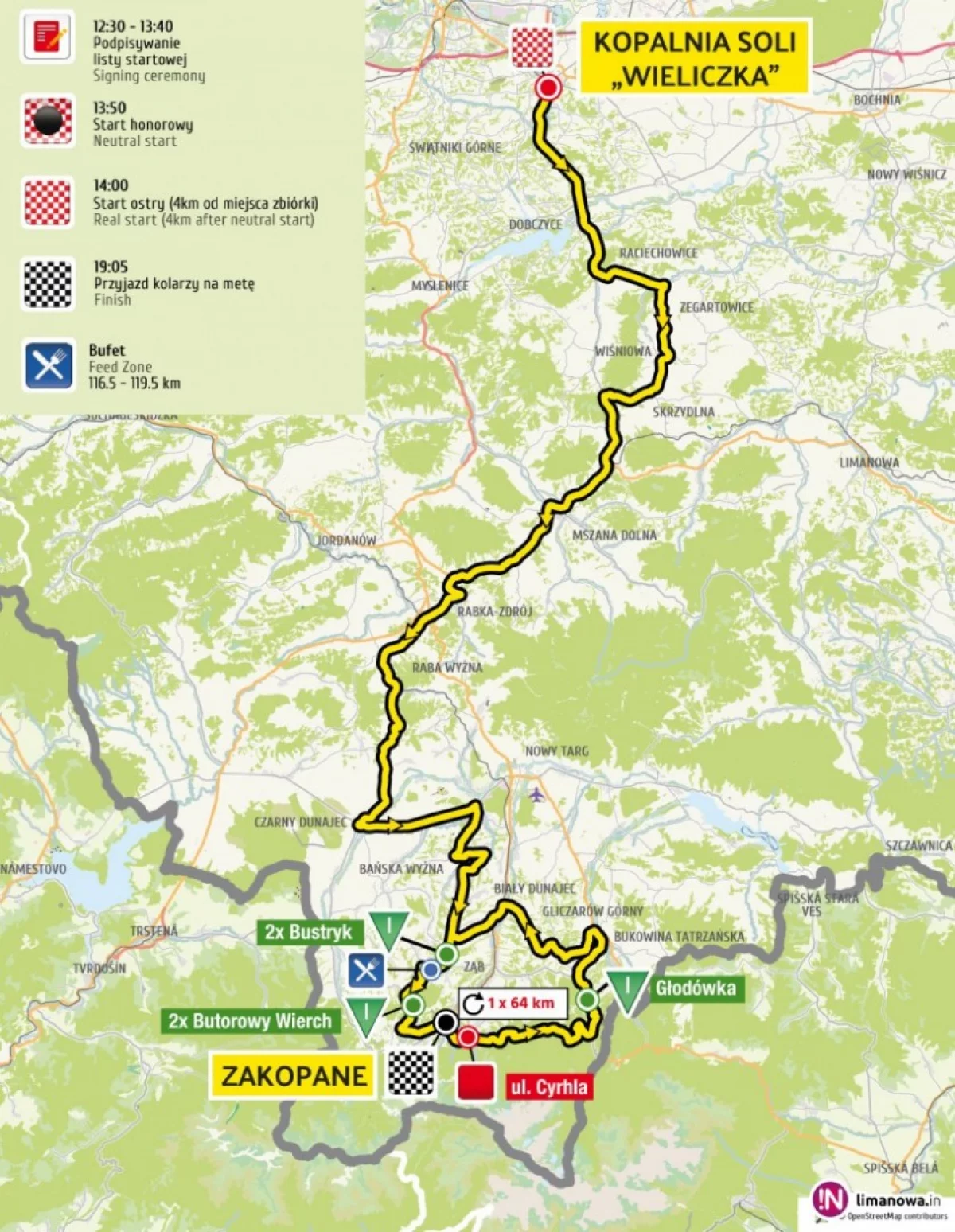 Znana trasa 74. Tour de Pologne