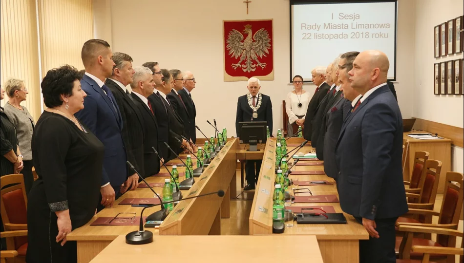  Inauguracyjna Sesja Rady Miasta i zaprzysiężenie Burmistrza Miasta Limanowa - zdjęcie 1